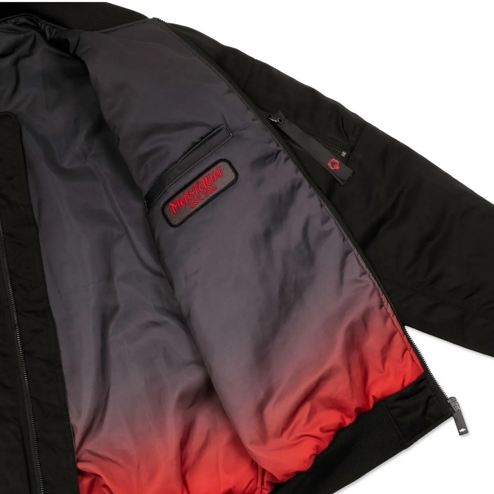 Monstercat Racing Bad Kitty Bomber Jacket Writing on back Mens small - Picture 7 of 11
